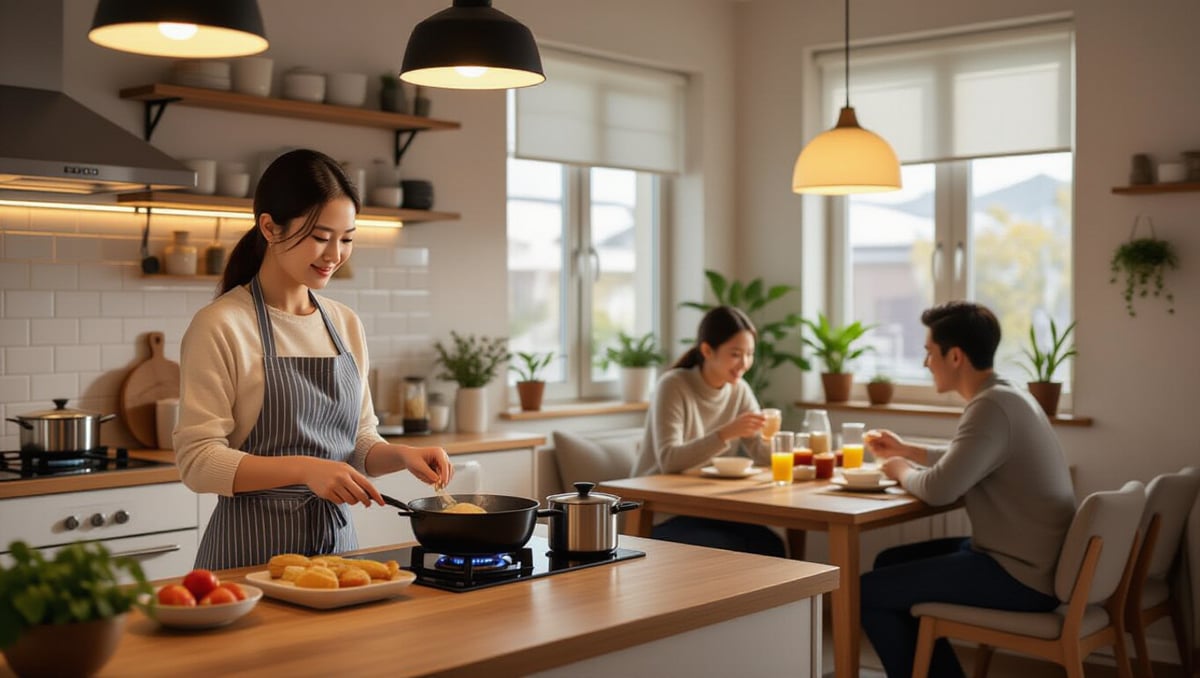 집안 분위기 바꾸는 조명 활용법 공간별 감성 인테리어 팁 4 🍳 주방: 실용성과 디자인을 살리는 조명 전략