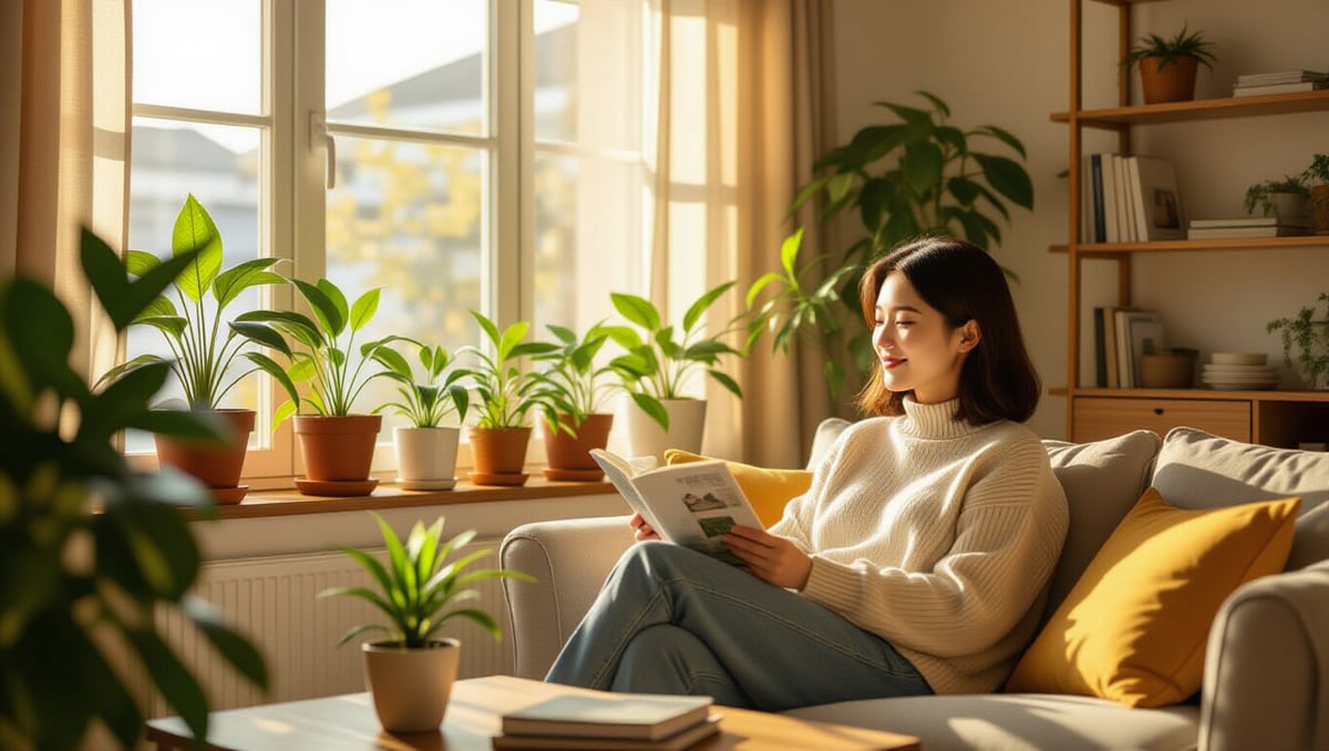 집콕 시대, 거실을 아늑한 휴식처로 바꾸는 인테리어 & 정리 팁 3 🌿 실내 공기 질 개선과 식물을 활용한 홈스타일링