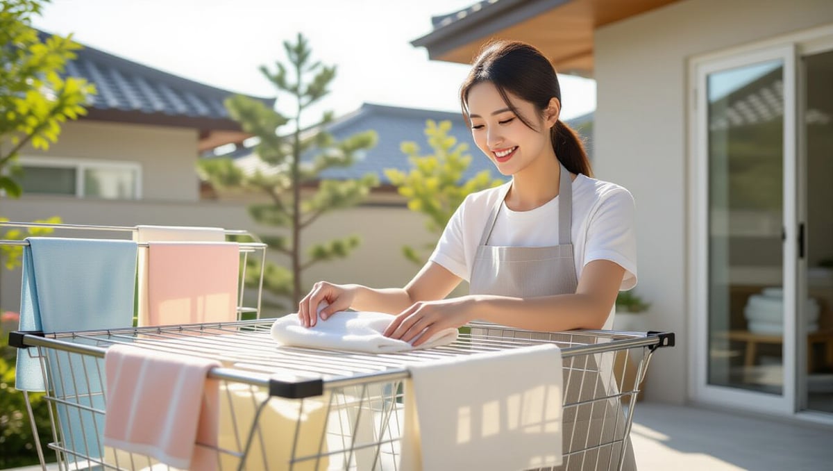 장마철 침구 꿉꿉함 탈출! 뽀송함 되찾는 건조대 활용법 7 ✨ 침구 건조대 관리법: 5년 이상 뽀송하게 쓰는 비결