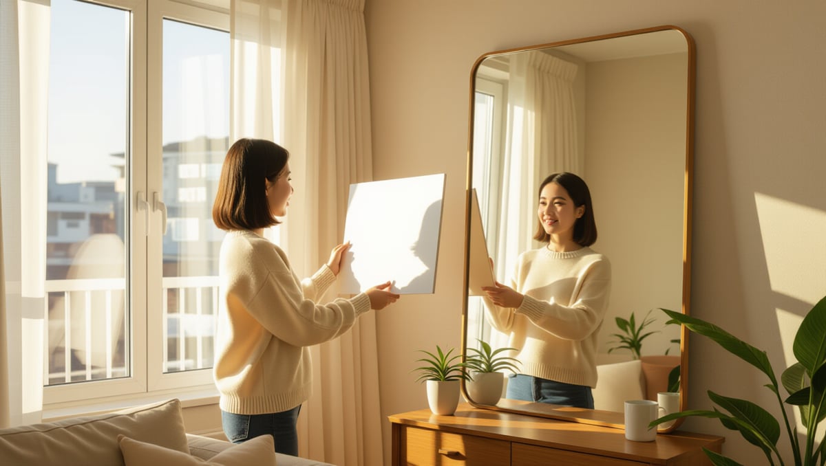 북향집 빛 부족 해결! 식물 잘 키우는 조명 & 관리법 3 ☀️ 자연광 증폭! 반사판 & 거울 활용법