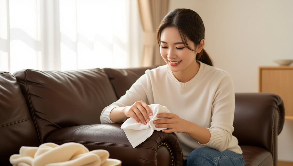 가죽 소파 수명 연장! 얼룩 제거 광택 유지까지 관리법 4 💧 골치 아픈 얼룩, 종류별 제거 노하우