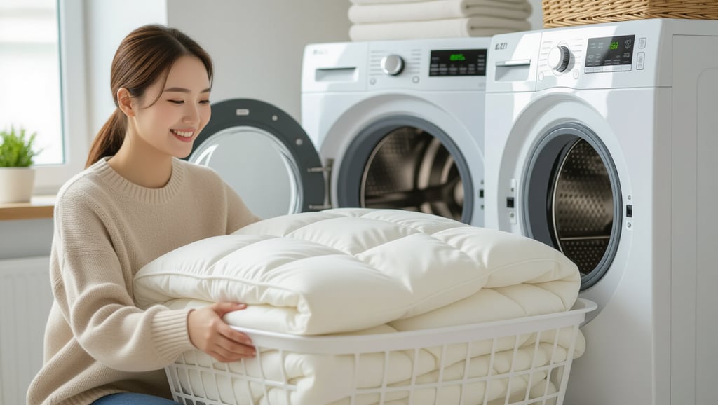 구스이불 세탁부터 건조, 보관까지 완벽 가이드 3 🧺 드럼세탁기로 구스이불 안전하게 세탁하기