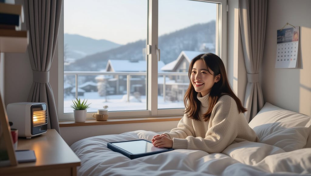 자취방 난방비 절약 히터, 전기요, 가습기 효율 극대화 방법 2 📋 겨울 자취방 난방비, 왜 폭탄 맞을까요? (국소 난방 & 단열의 중요성)