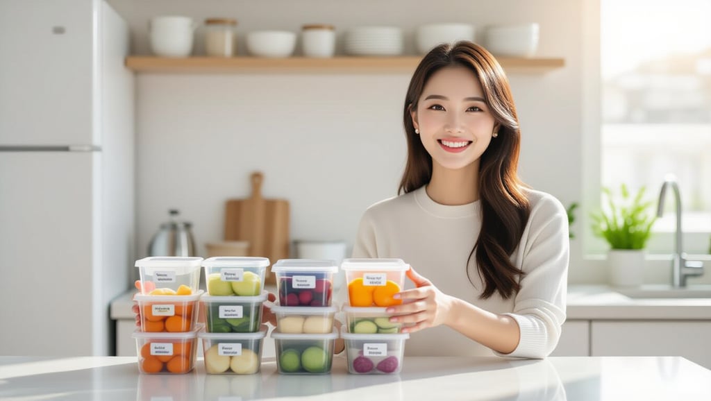 냉장고 정리, 10분 만에 끝내는 비법과 식비 절약 노하우 3 🏷️ 한눈에 보이는 정리: 투명 용기와 라벨링