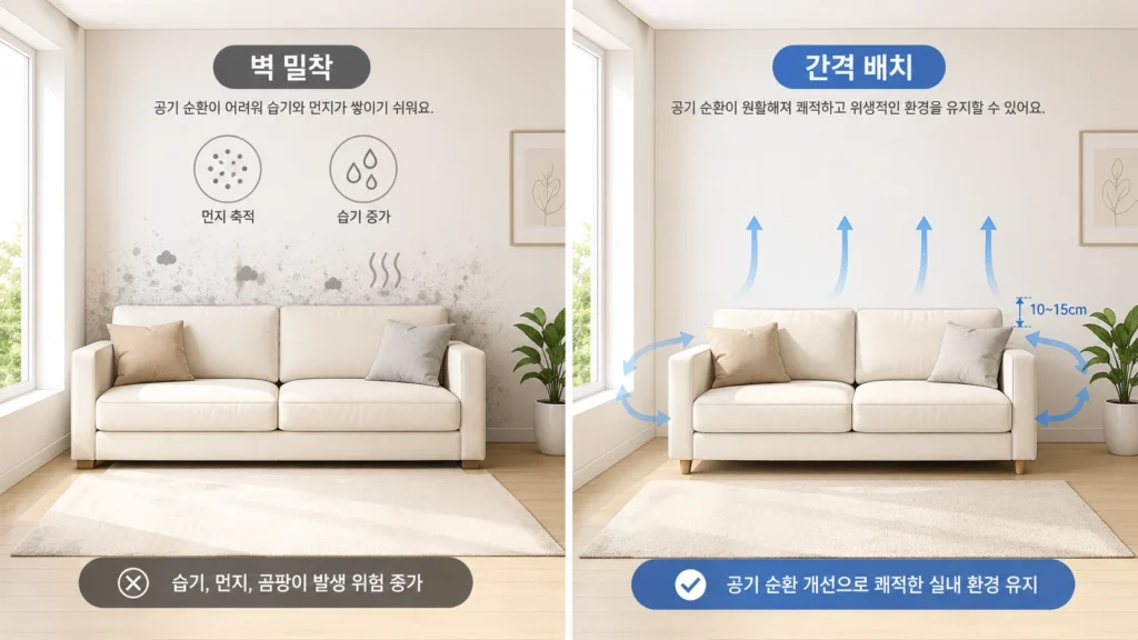 공기 순환 좋아지는 가구 배치법, 벽에서 몇 cm가 정답일까 1 가구배치법11